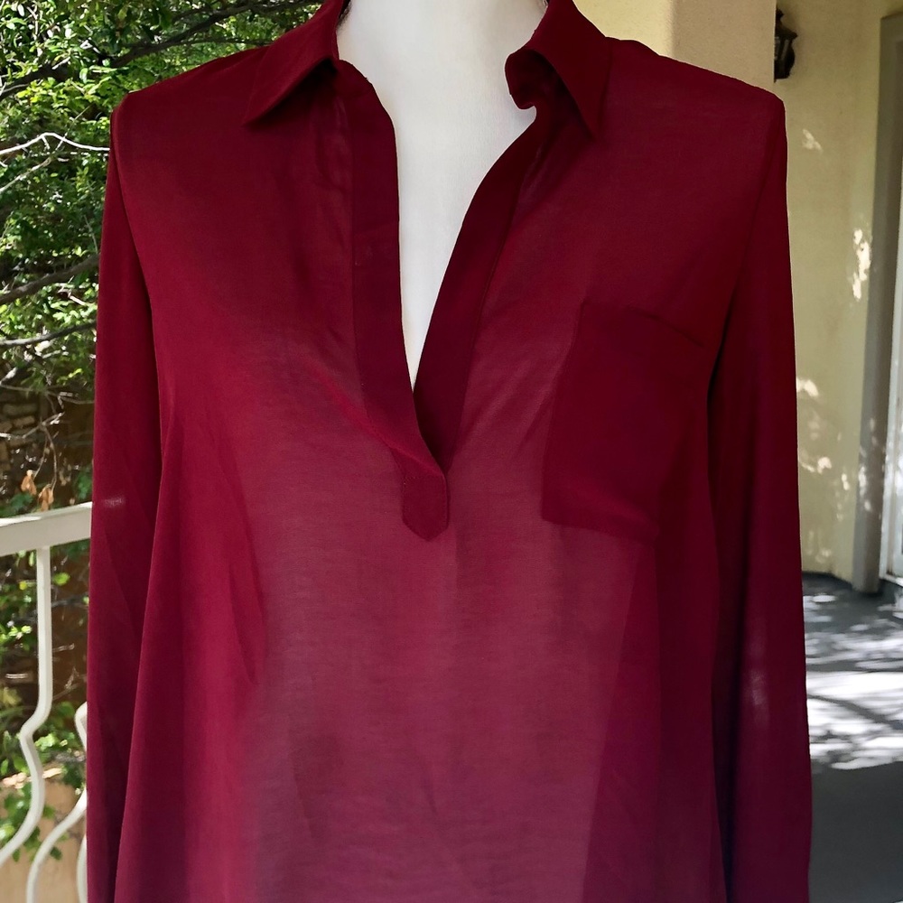 Bellatrix XS deep red blouse.